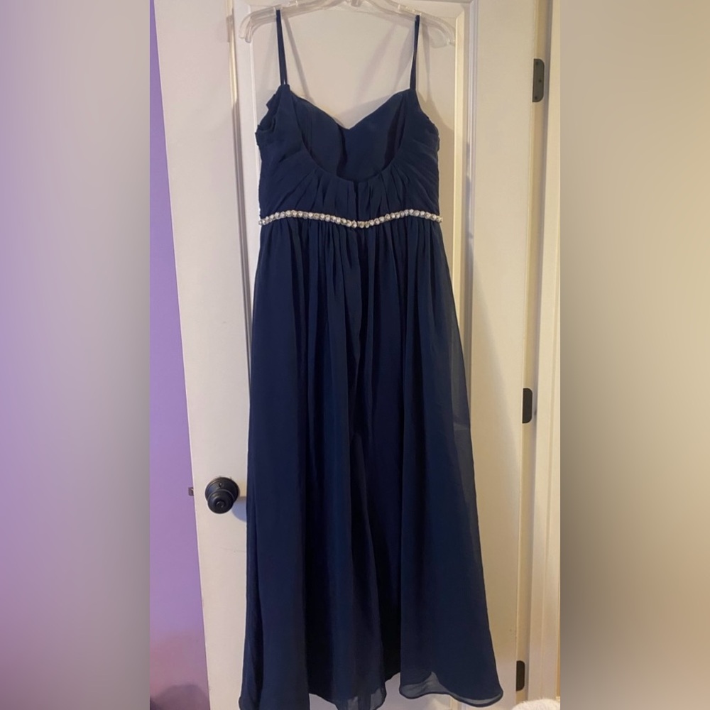 Hayley Paige Occasions Navy Blue Dress